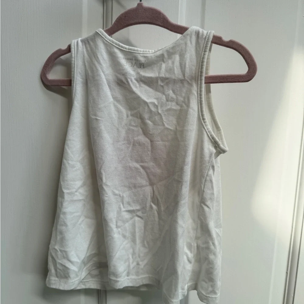The Children's Place 2T Pink & White Girls Snail Floral Tank Top Blouse